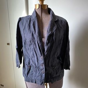 Steel Blue 1/4 Sleeve Blazer